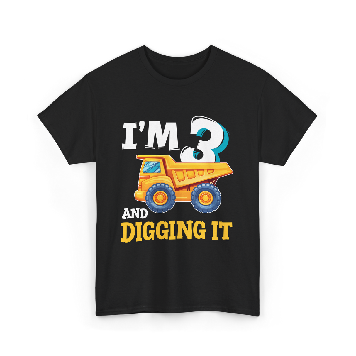 I'M 3 Digging It Construction T-Shirt - Black