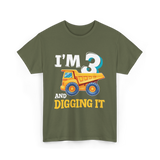 I'M 3 Digging It Construction T-Shirt - Military Green