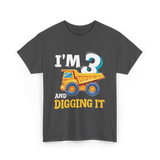 I'M 3 Digging It Construction T-Shirt - Dark Heather