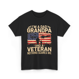 I'm A Dad Grandpa Veteran T-Shirt - Black