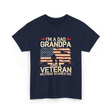 I'm A Dad Grandpa Veteran T-Shirt - Navy