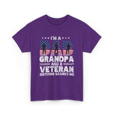 I'm A Dad Grandpa Veteran T-Shirt - Purple