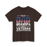 I'm A Dad Grandpa Veteran T-Shirt - Dark Chocolate