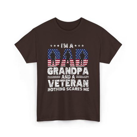 I'm A Dad Grandpa Veteran T-Shirt - Dark Chocolate