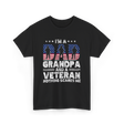 I'm A Dad Grandpa Veteran T-Shirt - Black