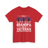 I'm A Dad Grandpa Veteran T-Shirt - Red