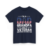 I'm A Dad Grandpa Veteran T-Shirt - Navy