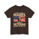 I'm A Dad Grandpa Veteran T-Shirt - Dark Chocolate