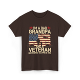 I'm A Dad Grandpa Veteran T-Shirt - Dark Chocolate