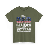 I'm A Dad Grandpa Veteran T-Shirt - Military Green