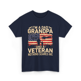 I'm A Dad Grandpa Veteran T-Shirt - Navy