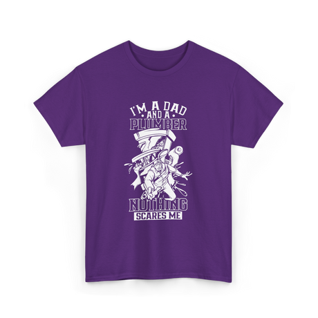 I'm A Dad Plumber Plumbing T-Shirt - Purple