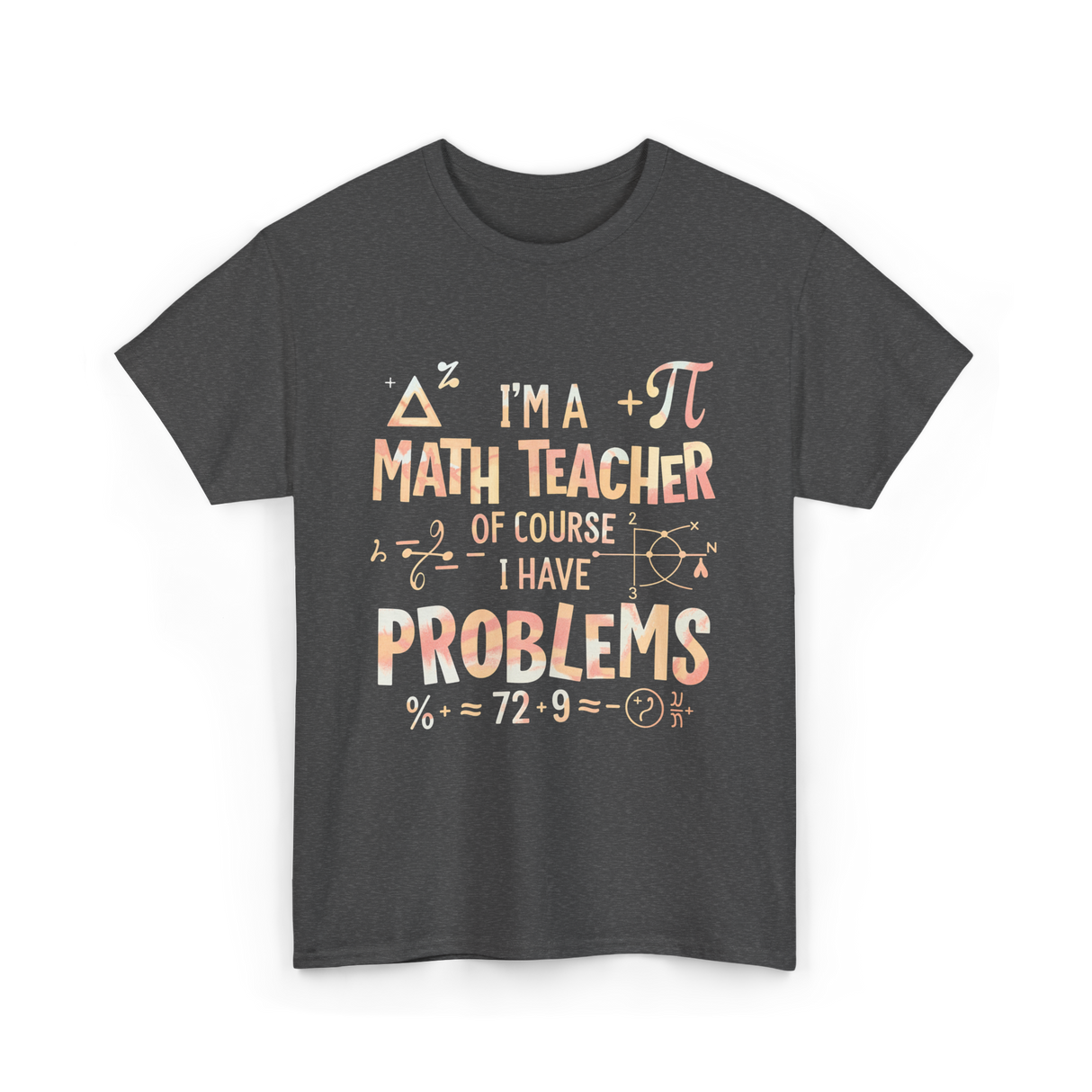 I'm A Math Teacher Problems Math T-Shirt - Dark Heather