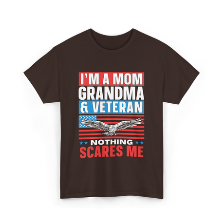 I'm A Mom Grandma Veteran Nothing T-Shirt - Dark Chocolate