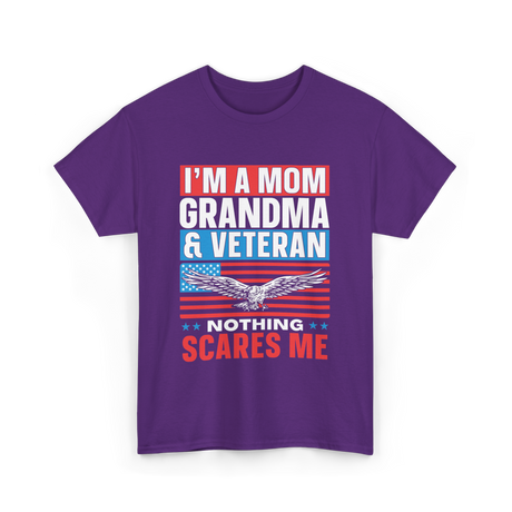 I'm A Mom Grandma Veteran Nothing T-Shirt - Purple