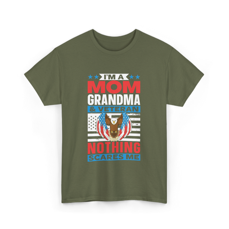 I'm A Mom Veteran Mom T-Shirt - Military Green