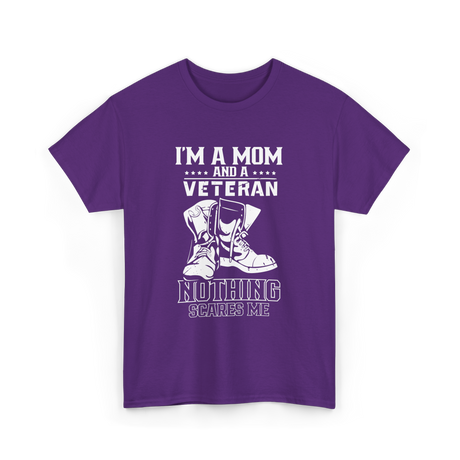 I'm A Mom & Veteran Veterans Pride T-Shirt - Purple