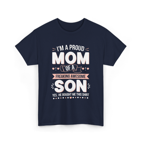 I'm A Proud Mom Son T-Shirt - Navy