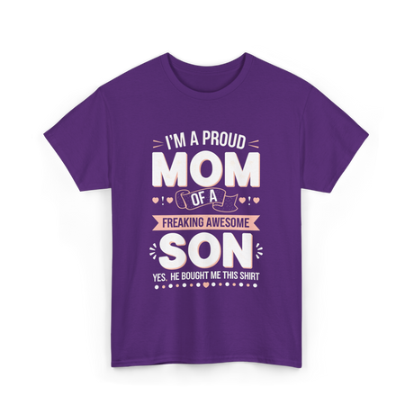 I'm A Proud Mom Son T-Shirt - Purple