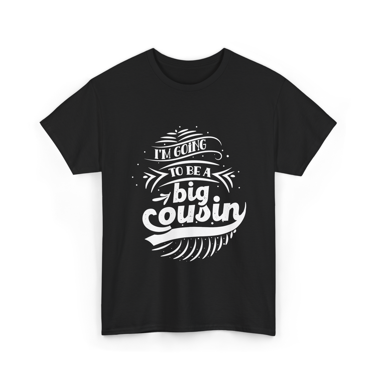 I'm Going To Be A Big Cousin Announcement T-Shirt - Black