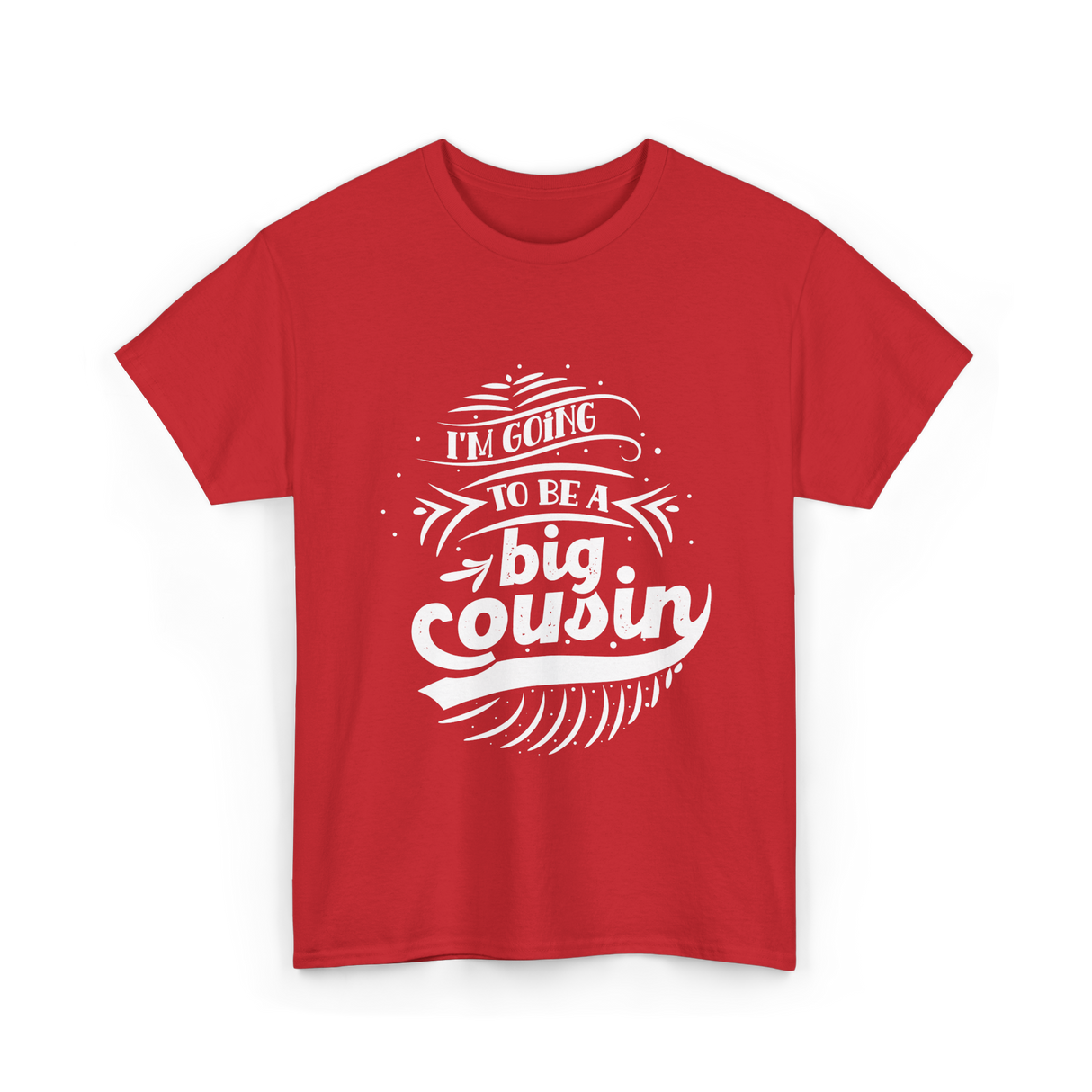 I'm Going To Be A Big Cousin Announcement T-Shirt - Red