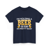 Im Holding a Beer T-Shirt - Navy