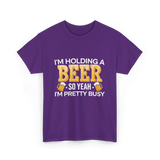 Im Holding a Beer T-Shirt - Purple