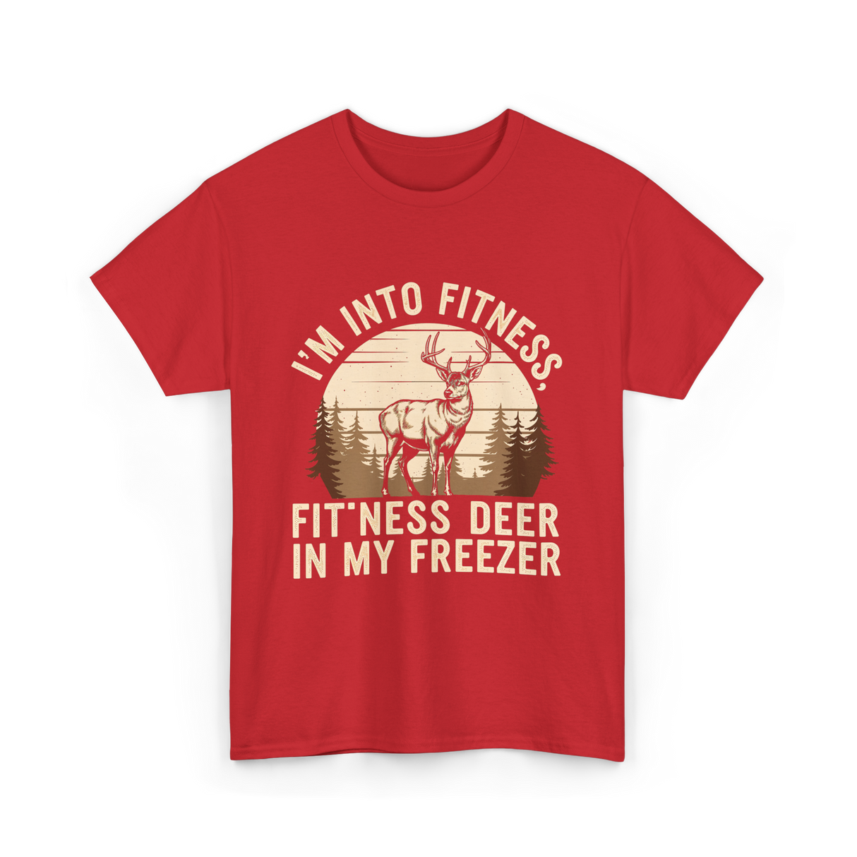 I'm Into Fitness Deer Hunting T-Shirt - Red