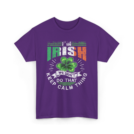 I'm Irish Leprechaun Ireland T-Shirt - Purple