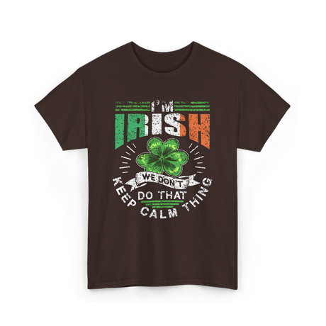 I'm Irish Leprechaun Ireland T-Shirt - Dark Chocolate