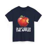 Im Just Here For Apples Apple T-Shirt - Navy