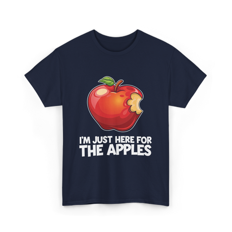 Im Just Here For Apples Apple T-Shirt - Navy