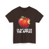 Im Just Here For Apples Apple T-Shirt - Dark Chocolate