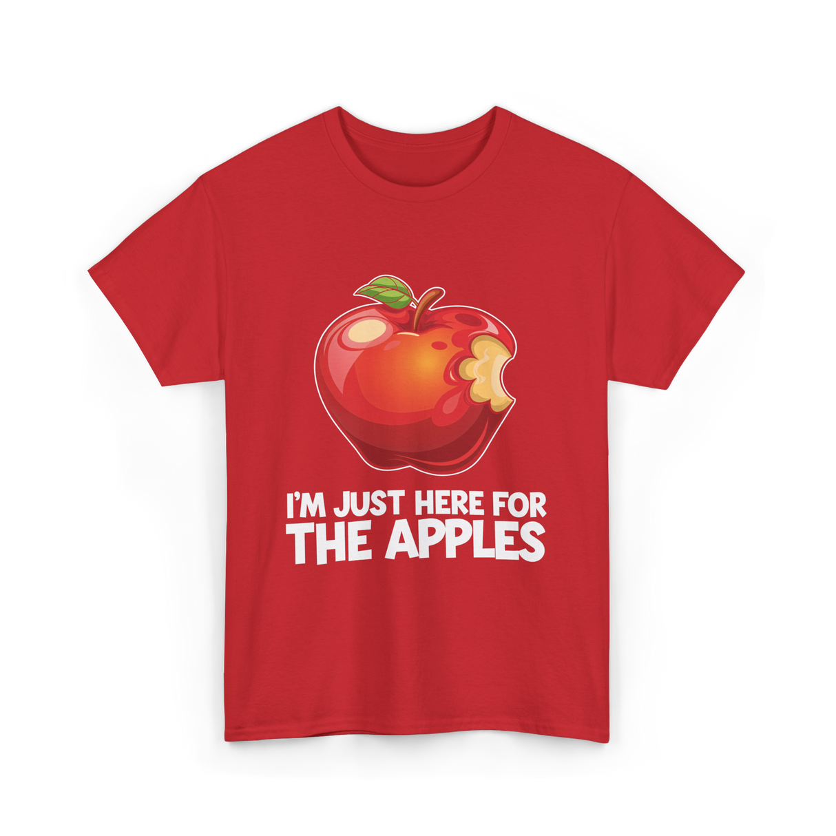 Im Just Here For Apples Apple T-Shirt - Red