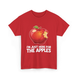 Im Just Here For Apples Apple T-Shirt - Red