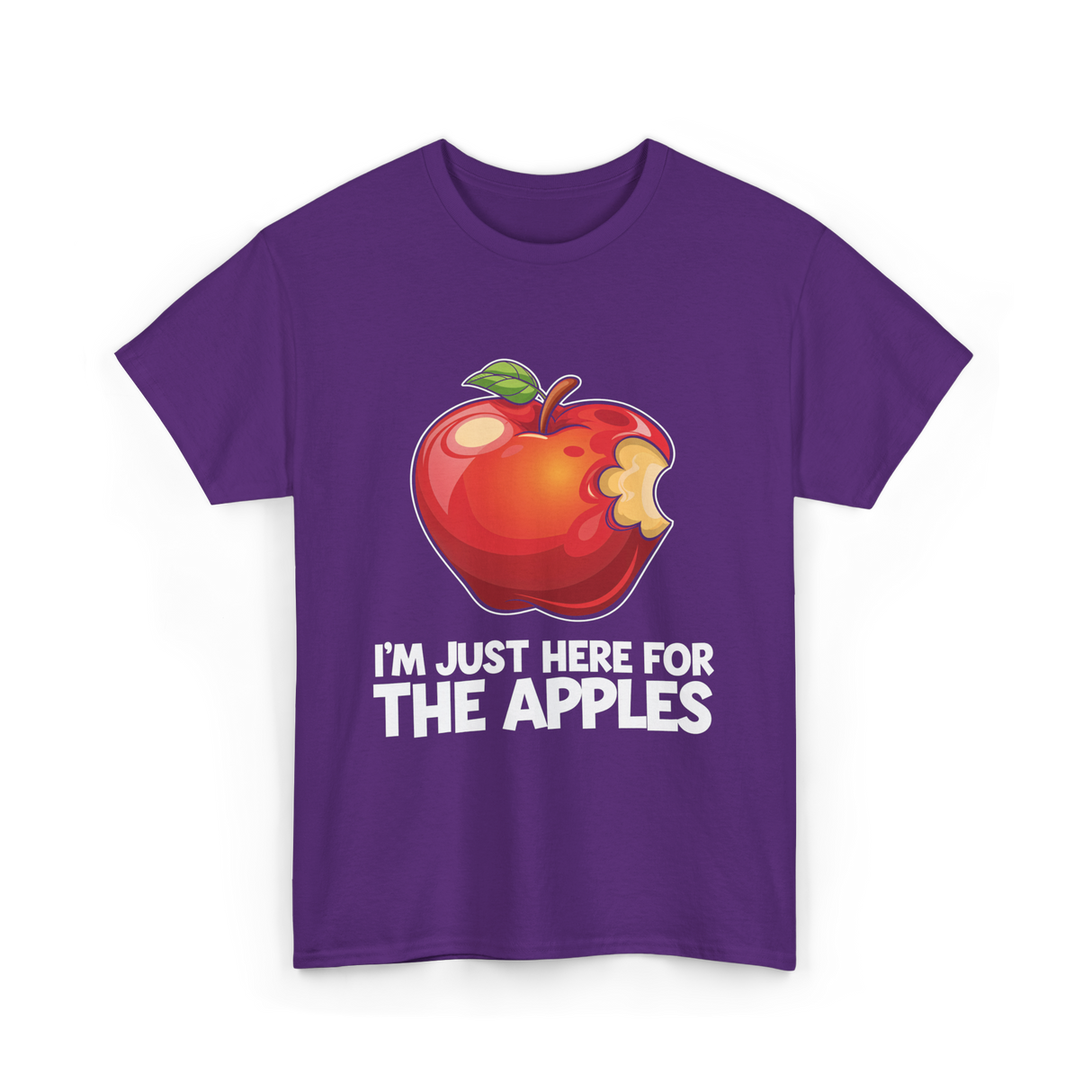 Im Just Here For Apples Apple T-Shirt - Purple