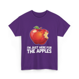 Im Just Here For Apples Apple T-Shirt - Purple