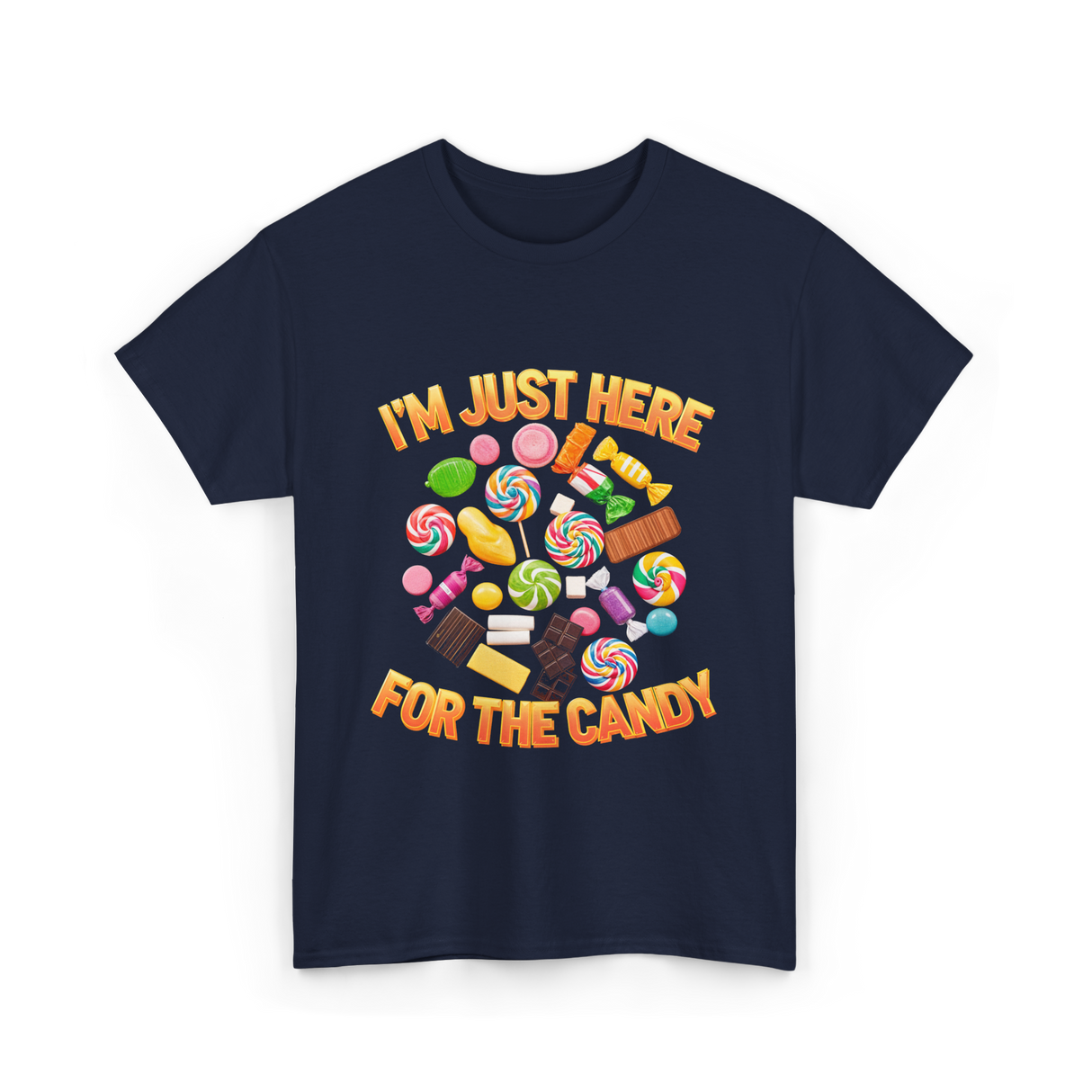 I'm Just Here For Candy Halloween T-Shirt - Navy