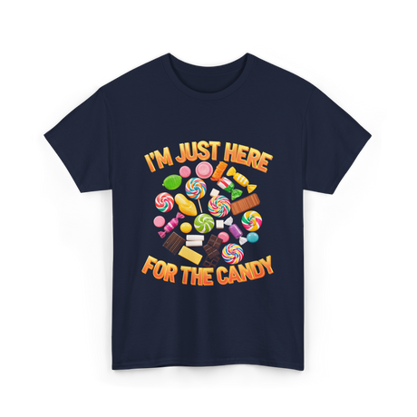 I'm Just Here For Candy Halloween T-Shirt - Navy