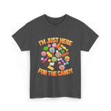 I'm Just Here For Candy Halloween T-Shirt - Dark Heather