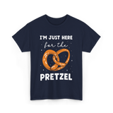 Im Just Here For Pretzel Pretzels T-Shirt - Navy