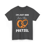 Im Just Here For Pretzel Pretzels T-Shirt - Dark Heather