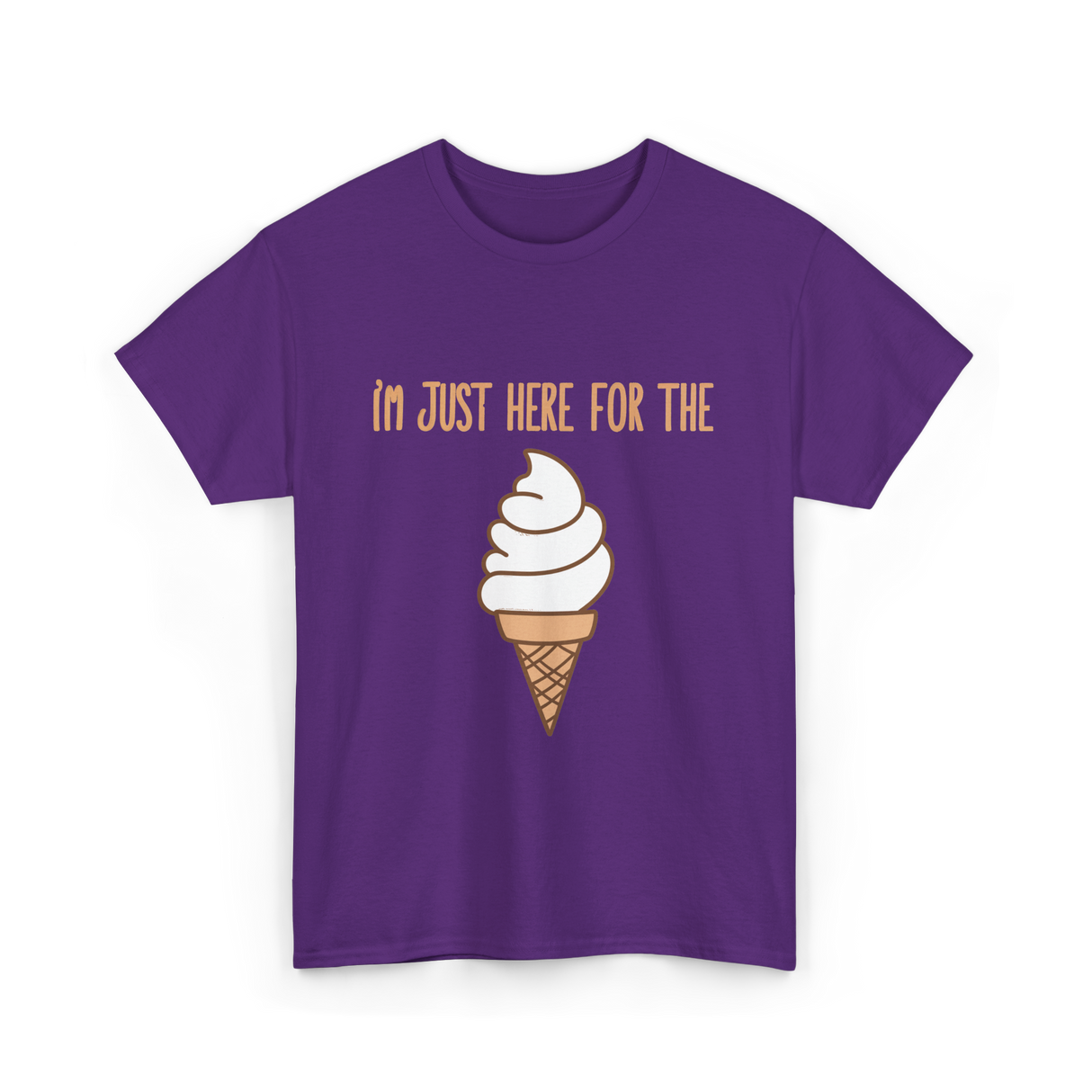 I'm Just Here For The Ice Cream Ice Cream T-Shirt - Purple