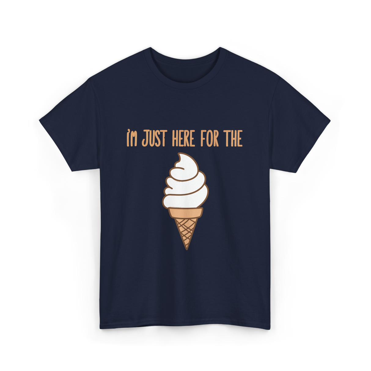 I'm Just Here For The Ice Cream Ice Cream T-Shirt - Navy