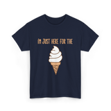 I'm Just Here For The Ice Cream Ice Cream T-Shirt - Navy