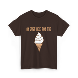 I'm Just Here For The Ice Cream Ice Cream T-Shirt - Dark Chocolate