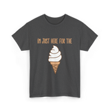 I'm Just Here For The Ice Cream Ice Cream T-Shirt - Dark Heather