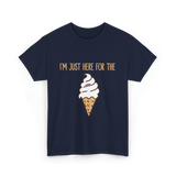 I'm Just Here For The Ice Cream Treats T-Shirt - Navy