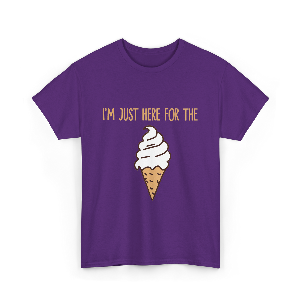 I'm Just Here For The Ice Cream Treats T-Shirt - Purple