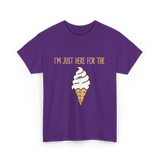 I'm Just Here For The Ice Cream Treats T-Shirt - Purple